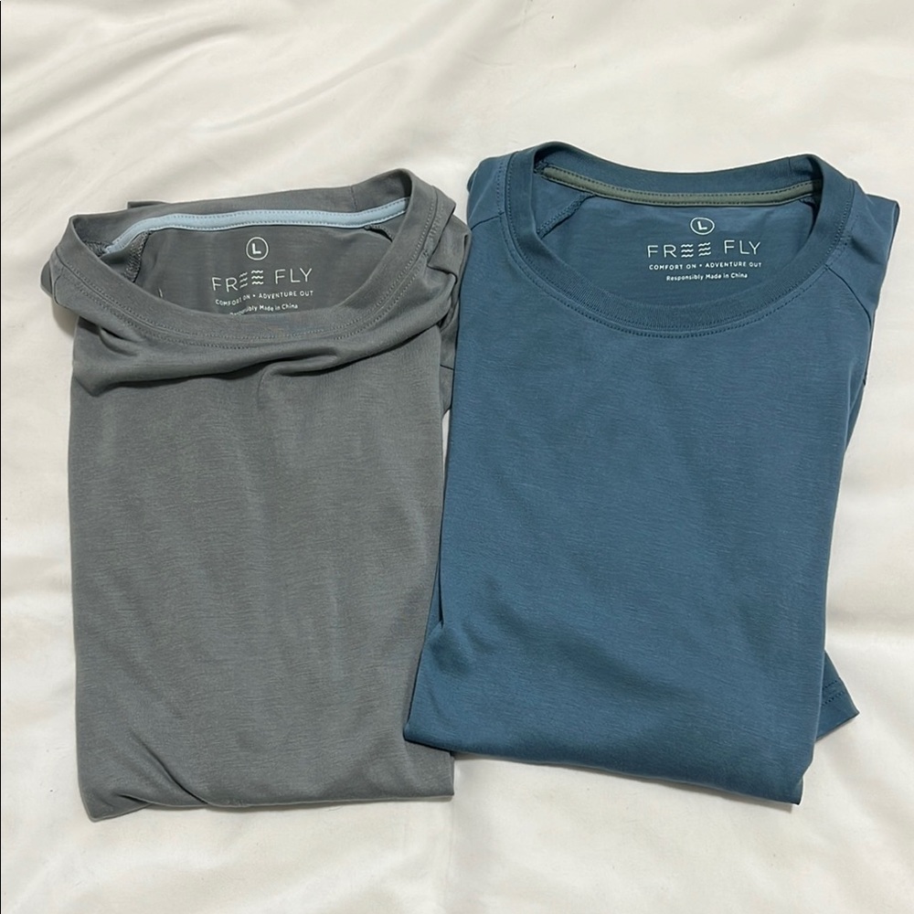 Men's Gray and Blue Shirts